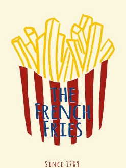 Dada Art Affiche frite " the French fries " l.30 x H.40 cm* Affiche