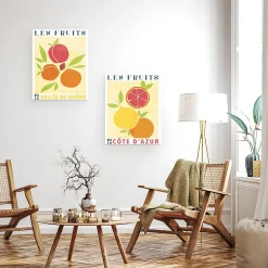 Best Dada Art Affiche les fruits de la côte d'azur l.40 x H.50 cm jaune-orange