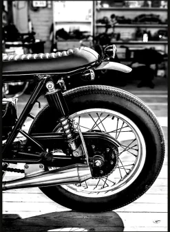 Dada Art Affiche moto noir et blanc L.50 x H.70cm* Affiche