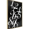Hot Paris Prix Affiche Murale Encadrée "Alphabet of Digits" 40 x 60 cm Or