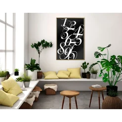 Hot Paris Prix Affiche Murale Encadrée "Alphabet of Digits" 40 x 60 cm Or