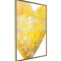Online Paris Prix Affiche Murale Encadrée "Amber Heart" 40 x 60 cm Or