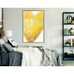 Online Paris Prix Affiche Murale Encadrée "Amber Heart" 40 x 60 cm Or