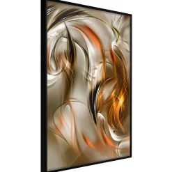 Outlet Paris Prix Affiche Murale Encadrée "Amber Breeze" 30 x 42 cm Noir