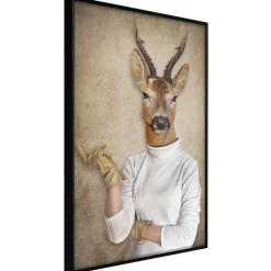 Sale Paris Prix Affiche Murale Encadrée "Animal Alter Ego Capreolus" 30 x 42 cm Noir