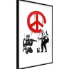 Outlet Paris Prix Affiche Murale Encadrée "Banksy CND Soldiers I" 30 x 42 cm Noir
