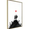 Hot Paris Prix Affiche Murale Encadrée "Banksy Kids on Guns" 40 x 60 cm Or