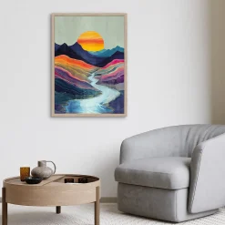 Dada Art Affiche paysage coucher de soleil multicouleurs l.50 x H.70 cm* Affiche