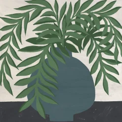 Dada Art Affiche plante vase vert l.30 x l.30 cm* Affiche