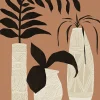 Clearance Dada Art Affiche poterie sur fond terracotta l.30 x l.40 cm