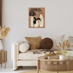 Clearance Dada Art Affiche poterie sur fond terracotta l.30 x l.40 cm