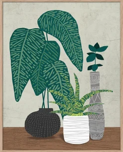 Clearance Dada Art Affiche pots et plantes L.40 x H.50cm