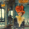 Clearance Dada Art Affiche rétro " Café des arts " l.30 x H.40 cm