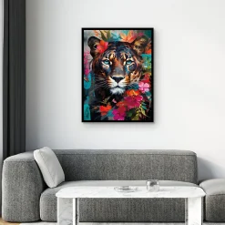 Sale Dada Art Affiche tigre multicouleurs l.60 x l.80 cm