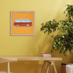 Clearance Dada Art Affiche van orange l.30 x l.30 cm