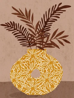 Best Dada Art Affiche vase ocre l.30 x H.40 cm