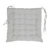 Best Douceur D'Intérieur Assise matelassée 40 x 40 cm Polyester Uni Essentiel Gris