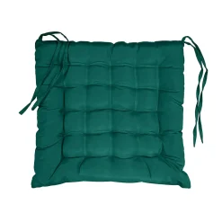 Douceur D'Intérieur Assise matelassée 40 x 40 cm Polyester Uni Essentiel Emeraude