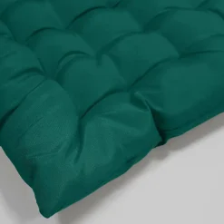 Douceur D'Intérieur Assise matelassée 40 x 40 cm Polyester Uni Essentiel Emeraude
