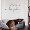 Clearance Bijoux De Mur Attention chien gentil - Sculpture fil de fer 40-50 cm -