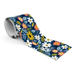 Muralo Bande Décorative auto-adhésif FLEURS Colorées Plantes Pour Chambre 10cm x 300cm* Frise Murale