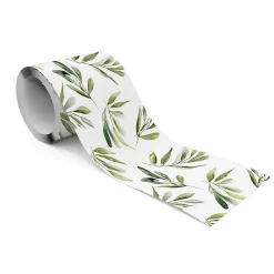Muralo Bande Décorative auto-adhésif FEUILLES Aquarelle Pour Chambre 10cm x 300cm* Frise Murale
