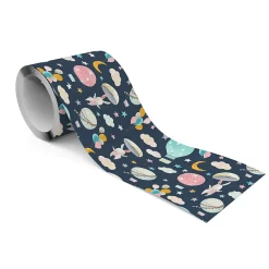 Muralo Bande Décorative auto-adhésif LAPINS Ballons Nuages Pour Chambre Enfants 10cm x 300cm