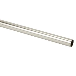 GoodHome Barre à rideaux Athens chrome L.300 x Ø18cm* Tringle À Rideau À Composer