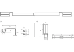 Best GoodHome Barre à rideaux Asian Stick métal satin Ø16/19mm x L.120/210 cm
