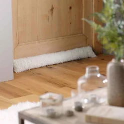 Douceur D'Intérieur Bas de porte MOUTON 80 x 10 cm - Imitation fourrure - 80x10cm - Blanc* Boudin De Porte