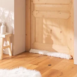 Douceur D'Intérieur Bas de porte MOUTON 80 x 10 cm - Imitation fourrure - 80x10cm - Blanc* Boudin De Porte
