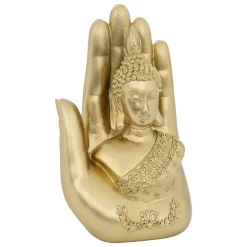 Atmosphera Créateur D'Intérieur Bouddha main déo Andy H.18cm résine doré - Atmosphera* Statue Décorative
