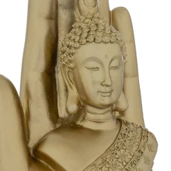 Atmosphera Créateur D'Intérieur Bouddha main déo Andy H.18cm résine doré - Atmosphera* Statue Décorative