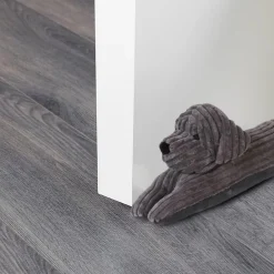 Linnea Boudin de porte 80 cm WOOF 100% polyester petit chigris velour cottelé* Boudin De Porte