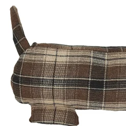 New Linnea Boudin de porte en polyester motif quadrillés collection DOG RETRO marron