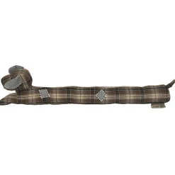 New Linnea Boudin de porte en polyester motif quadrillés collection DOG RETRO marron