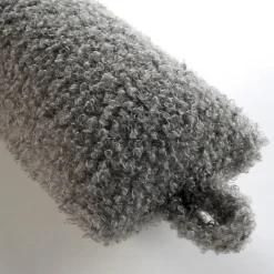 Discount Douceur D'Intérieur Boudin de Porte imitation fourrure Bouclette Wooly (80x10 cm - Gris)