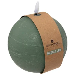 Atmosphera Créateur D'Intérieur Bougie boule à led Molia D12cm vert foncé - Atmosphera* Bougie Et Senteur