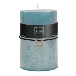 Discount J-Line Bougie cylindrique 120H Azur 10x10x15 cm