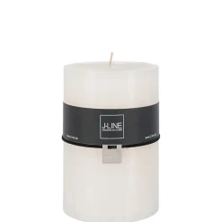 Discount J-Line Bougie cylindrique 120H blanc 10x10x15 cm