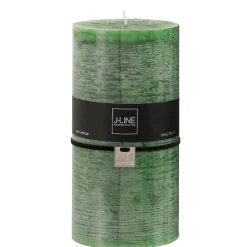 Discount J-Line Bougie cylindrique 140H vert 10x10x20 cm