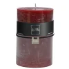 Best J-Line Bougie 120H en Paraffine rouge 10x10x15 cm