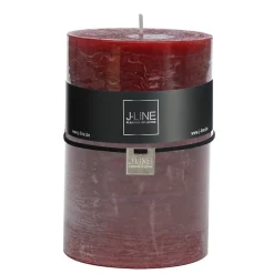 Best J-Line Bougie 120H en Paraffine rouge 10x10x15 cm