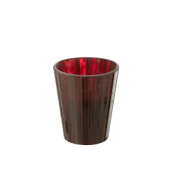 Sale J-Line Bougie parfumée 60H dans pot en verre rouge 15.5x15.5x18.5 cm