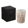 Clearance J-Line Bougie parfumée 68H dans pot en verre blanc - doré 12.5x12.5x15.5 cm