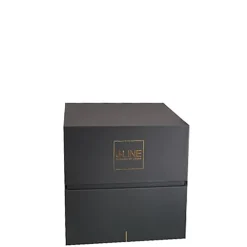 Clearance J-Line Bougie parfumée 68H dans pot en verre blanc - doré 12.5x12.5x15.5 cm