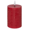 Atmosphera Créateur D'Intérieur Bougie ronde à led Molia H13cm rouge - Atmosphera