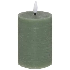 Atmosphera Créateur D'Intérieur Bougie ronde à led Molia H13cm vert foncé - Atmosphera* Bougie Et Senteur