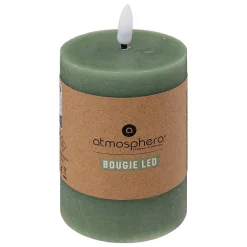 Atmosphera Créateur D'Intérieur Bougie ronde à led Molia H13cm vert foncé - Atmosphera* Bougie Et Senteur