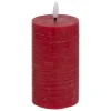 Sale Atmosphera Créateur D'Intérieur Bougie ronde LED Molia 7x15cm rouge - Atmosphera